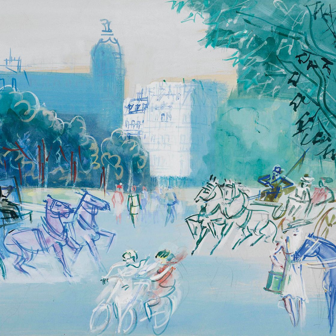 Jean Dufy — Набережная пре-дю-Буа-де-Булонь