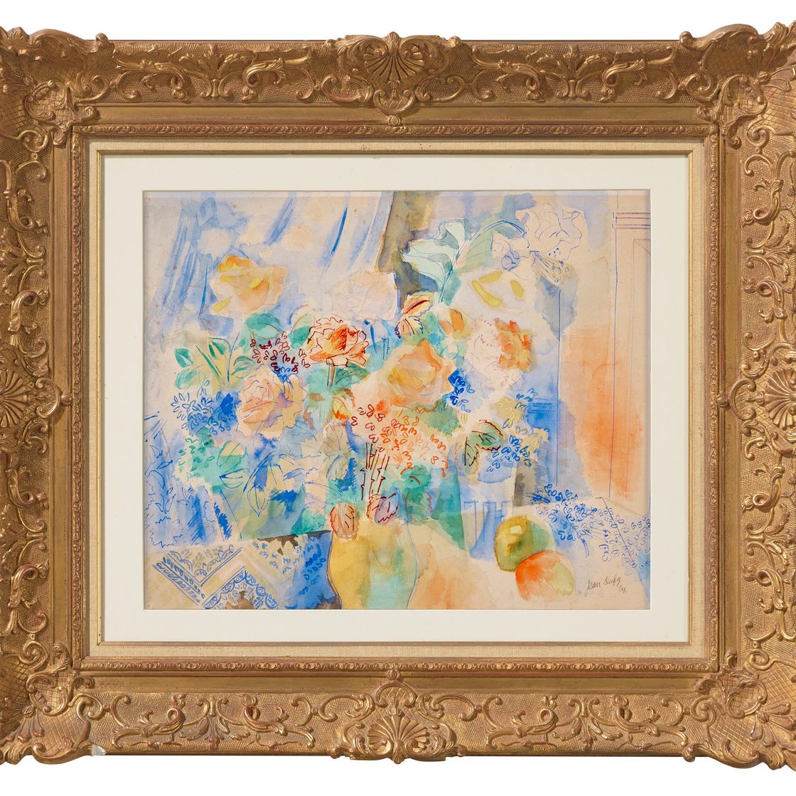 Jean Dufy — Букет из роз и лилий, изображение 2