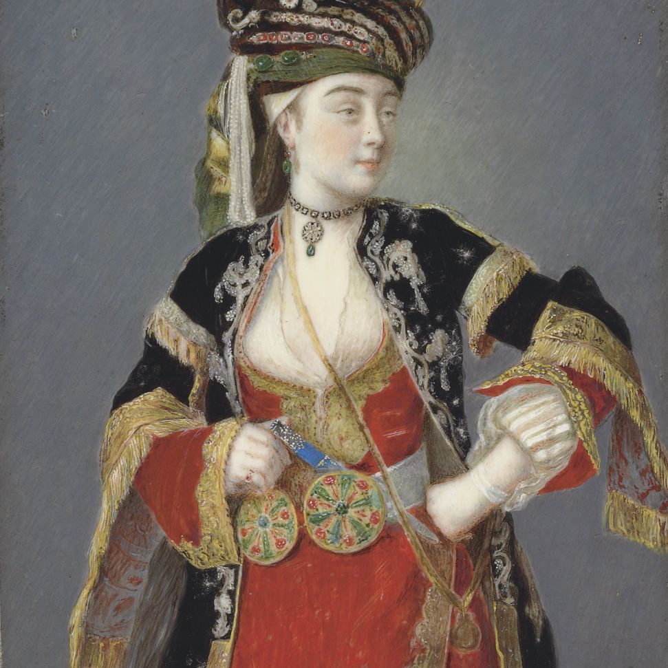 Jean Etienne Liotard — Предполагаемый портрет Лауры Тарси в турецком платье