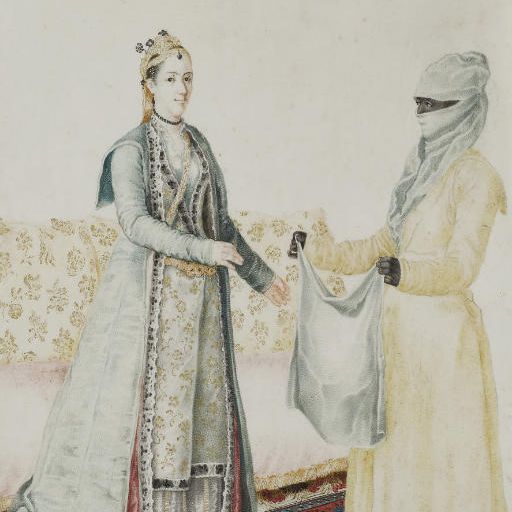 Jean Etienne Liotard — Европейская женщина со своим слугой-турком