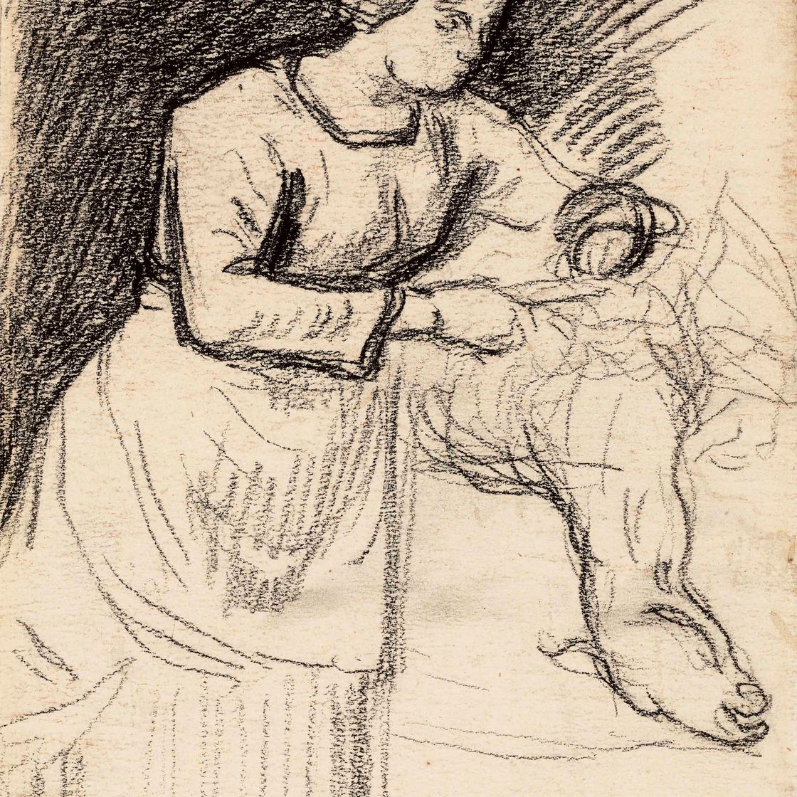 Jean Francois Millet — Женщина, стригущая овцу