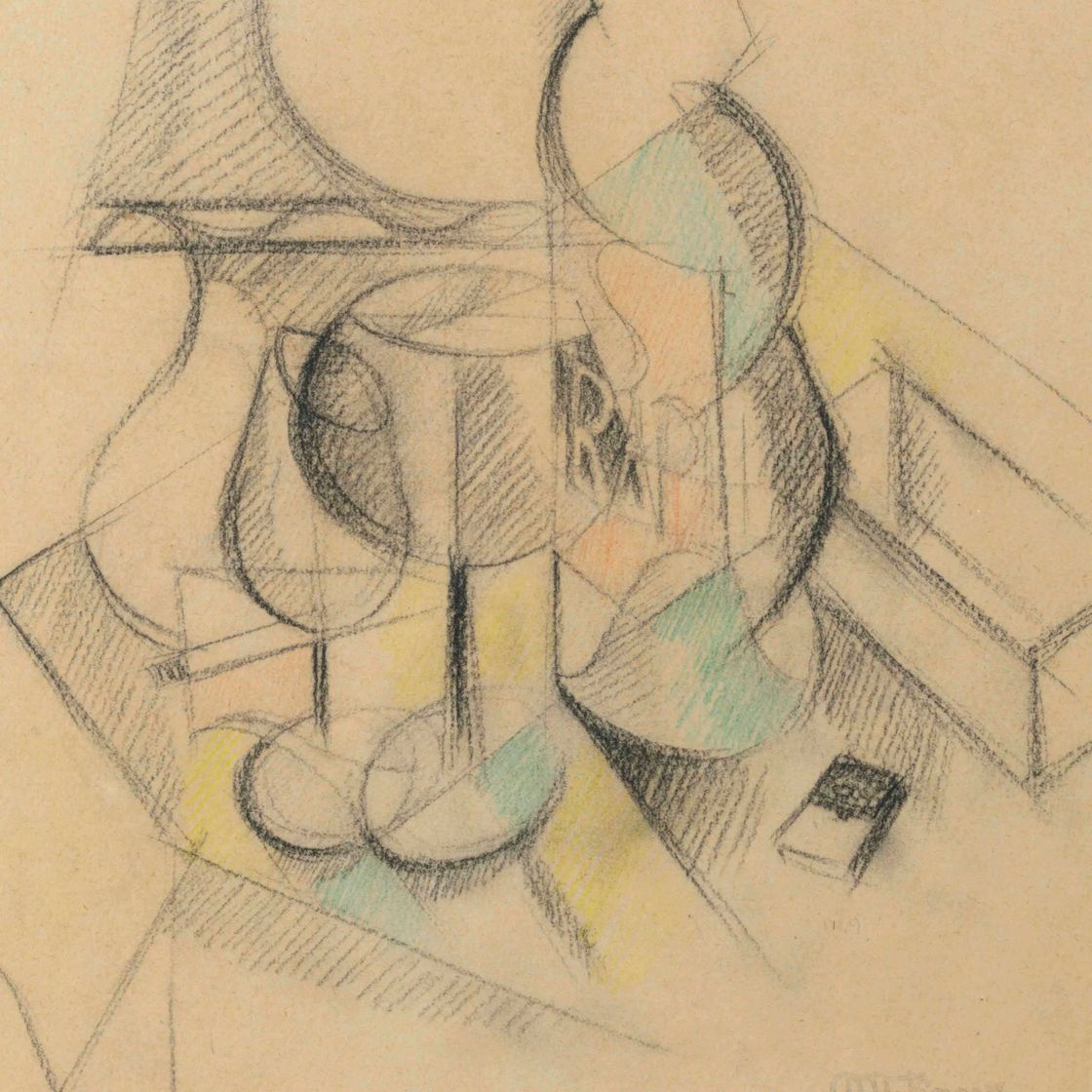 Jean Metzinger — Двое мужчин и бутыль Сен-Рафаэля