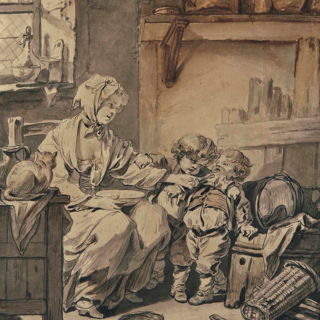 Jean-Baptiste Greuze — Maman ("Добрая мать")