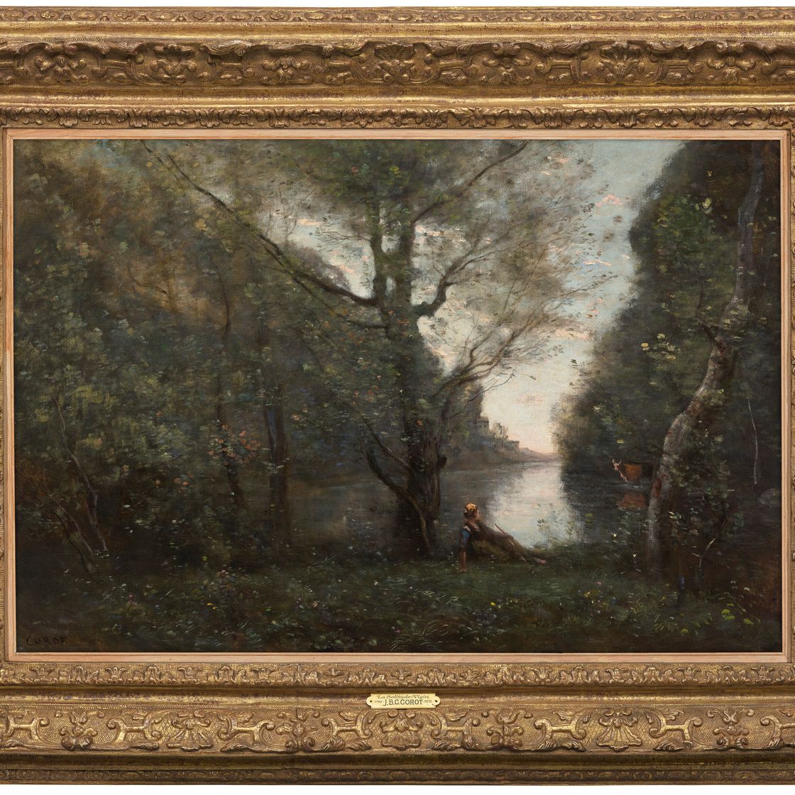 Jean-Baptiste-Camille Corot — Уединение. Сувенир из Вижена (Лимузен)., изображение 2
