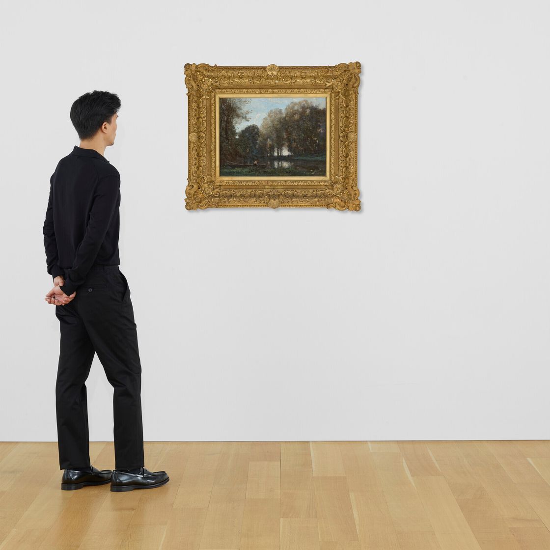 Jean-Baptiste-Camille Corot — Охотник за сокровищами на вершине реки, изображение 3