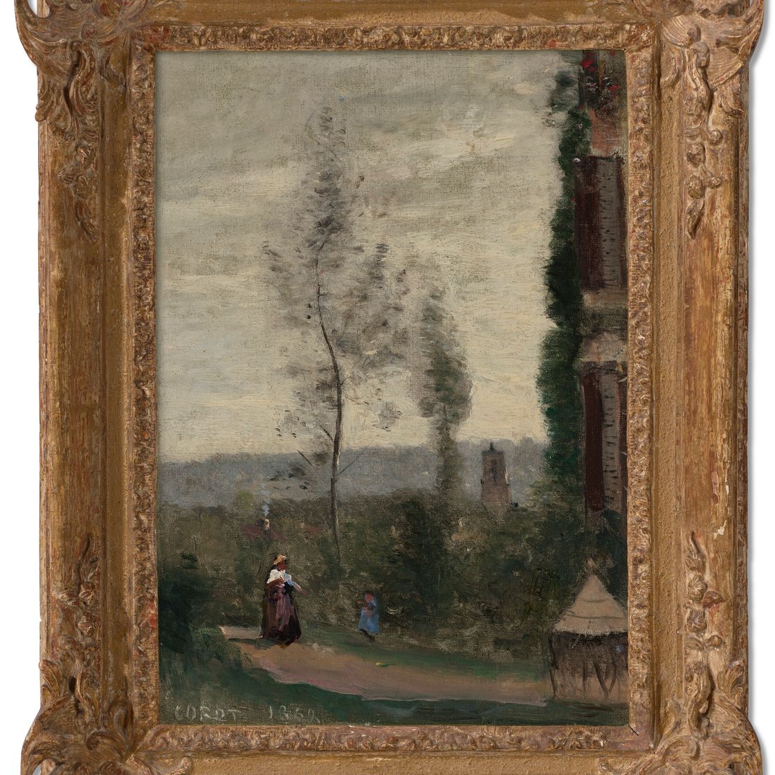 Jean-Baptiste-Camille Corot — Куломье, сад М. Прешеза, изображение 2