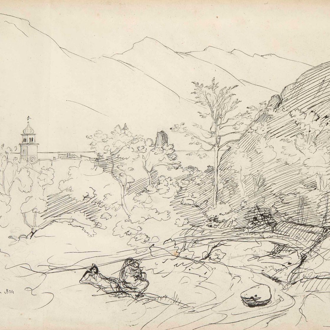 Jean-Baptiste-Camille Corot — Улица Рива в Тироле