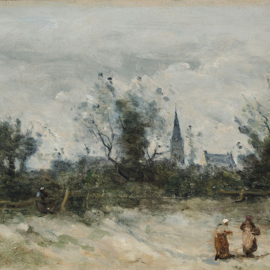 Jean-Baptiste-Camille Corot — Деревня у мыса клоше