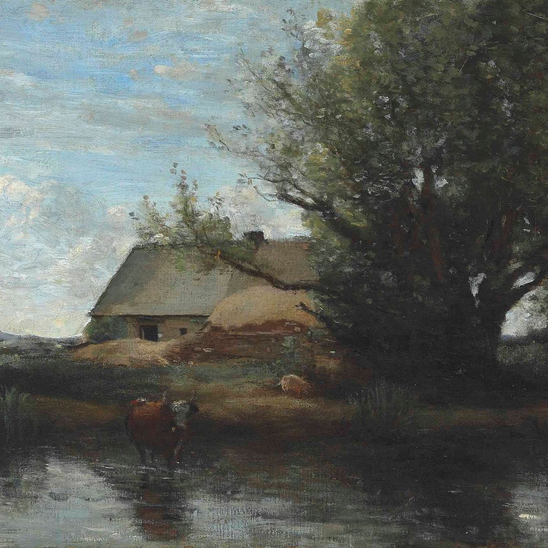 Jean-Baptiste-Camille Corot — Ферма на границе двух стран. Поездка в Бретань