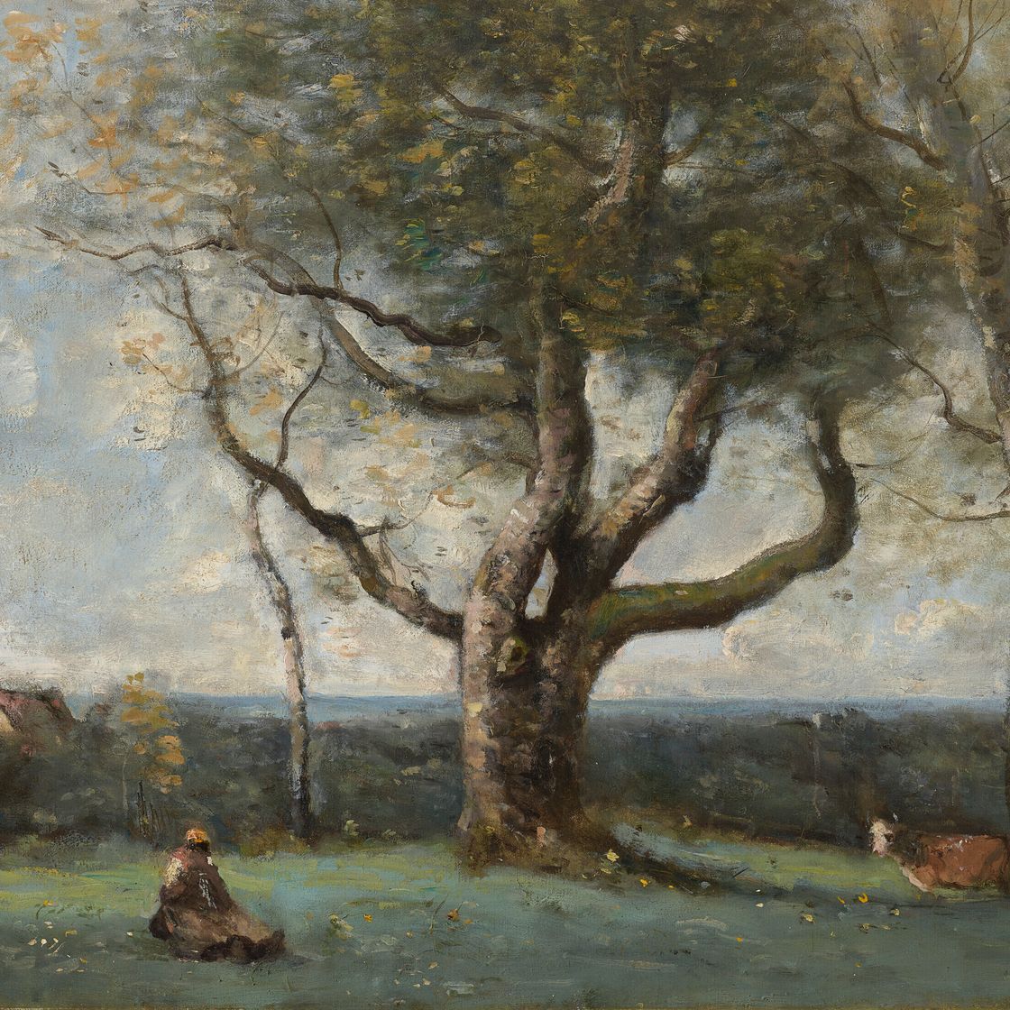 Jean-Baptiste-Camille Corot — Ле-гро-Арбр (окрестности Гурне), изображение 1