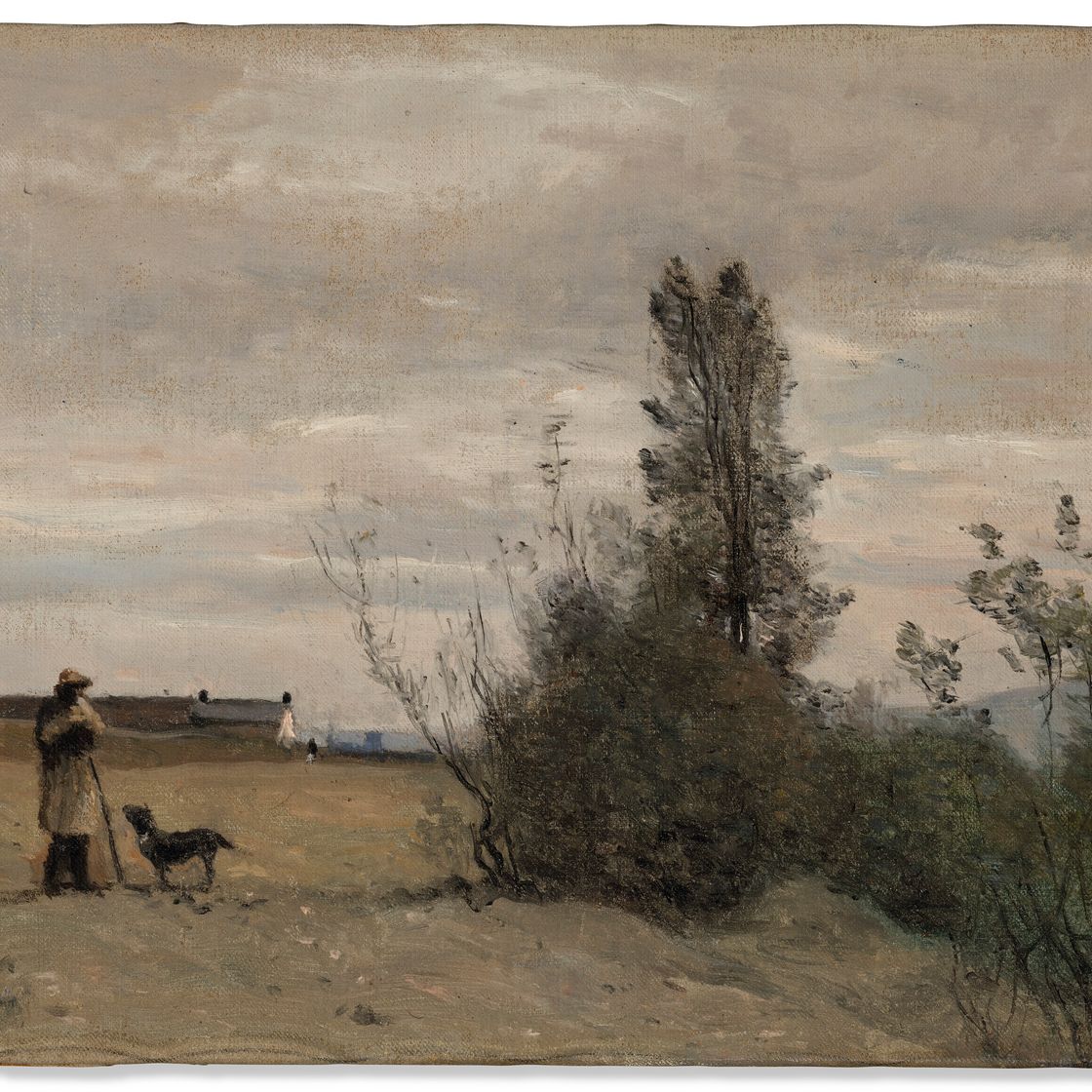 Jean-Baptiste-Camille Corot — Ле Бергер из-за ле чиен Ровера, изображение 3
