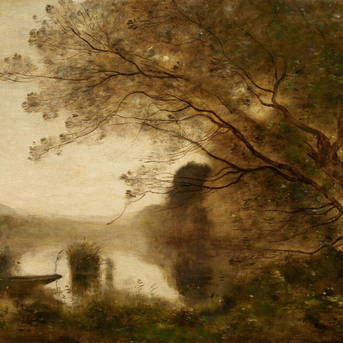Jean-Baptiste-Camille Corot — Утренние пары в Мортефонтейне