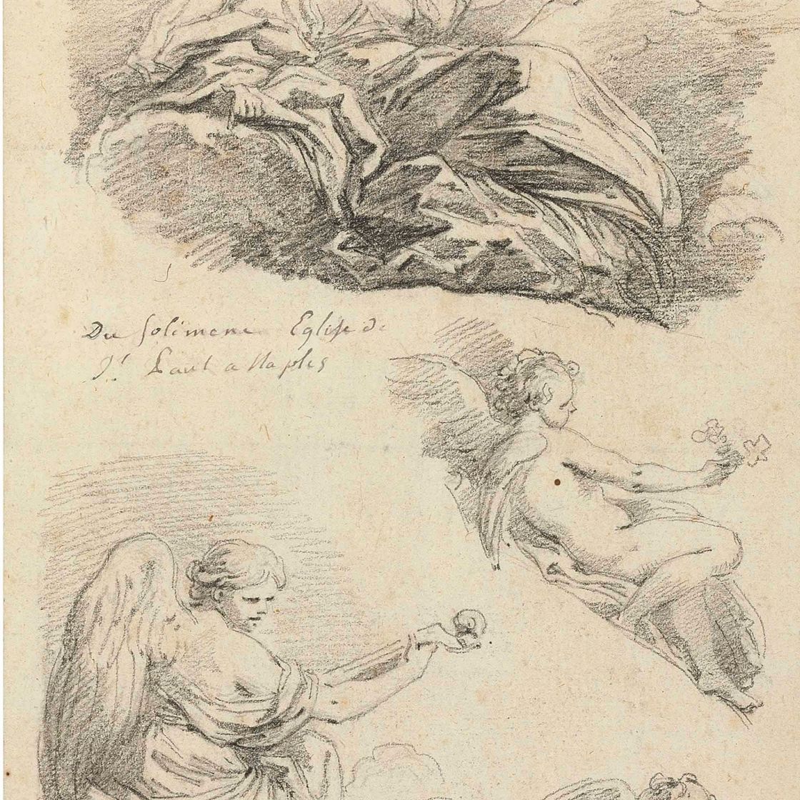Jean-Honoré Fragonard — Ангелы, исполняющие музыку, в честь Франческо Солимены