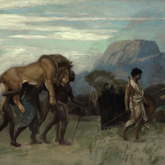 Jean-Leon Gerome — Возвращение с охоты на льва