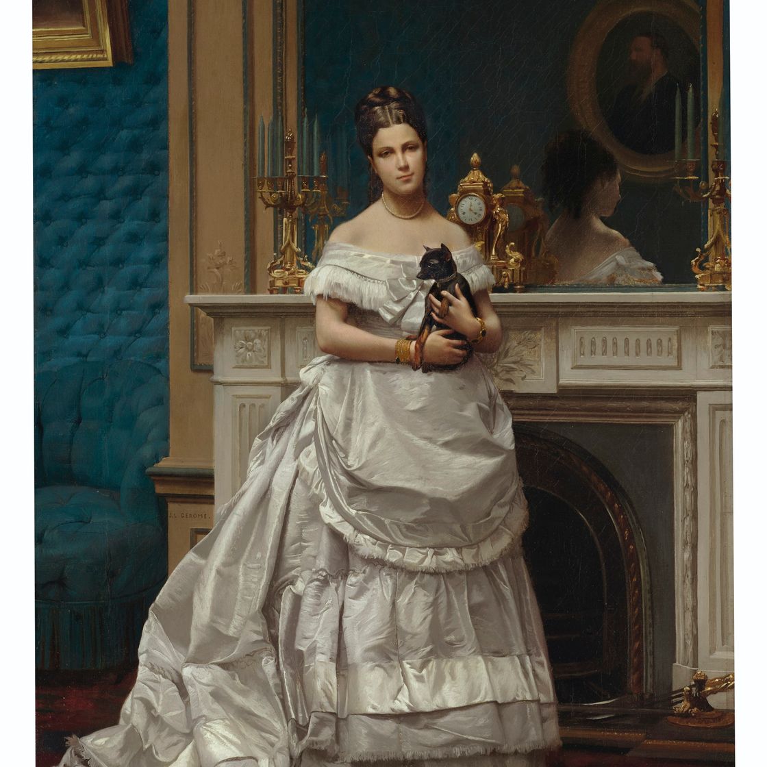 Jean-Leon Gerome — Портрет Марии-Анны д'Эскубле де Сурдис, мадам Шарль-Иоахим Лефевр (1853-1938), ранее считавшийся портретом жены художника, Марии Жером, урожденной Гупиль (1842-1912).