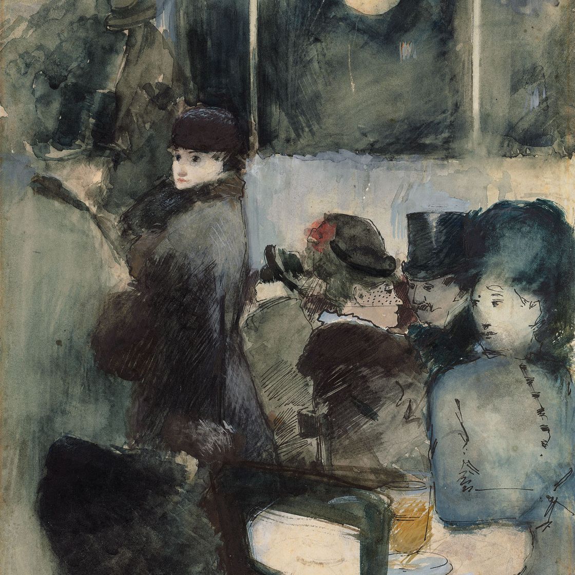 Jean-Louis Forain — В кафе, изображение 1