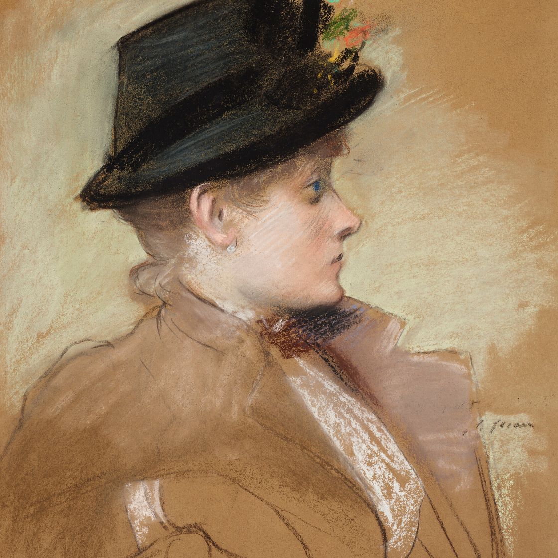 Jean-Louis Forain — Портрет молодой красавицы во главе, изображение 1