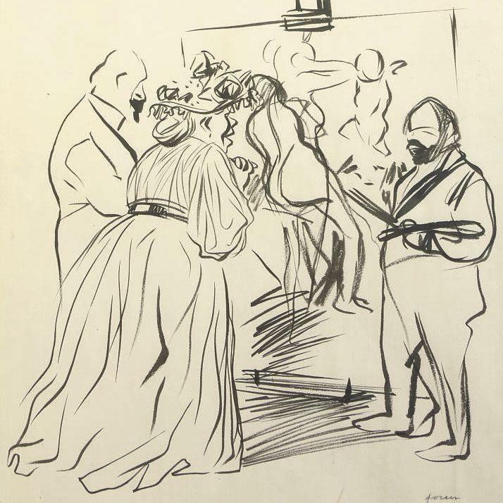 Jean-Louis Forain — Посещение художника в его мастерской