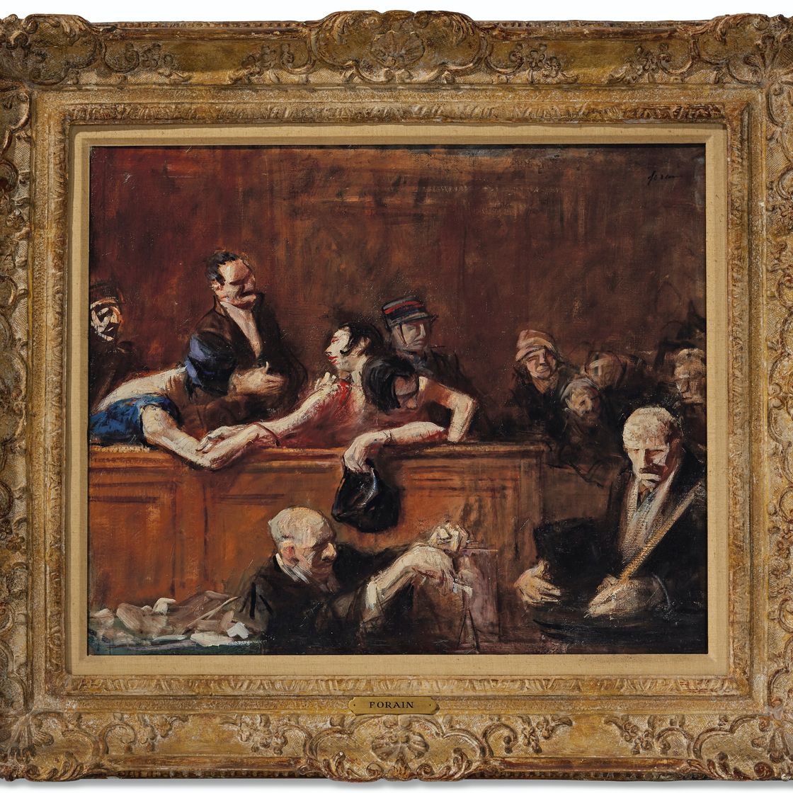 Jean-Louis Forain — Сцена судебного разбирательства, изображение 1