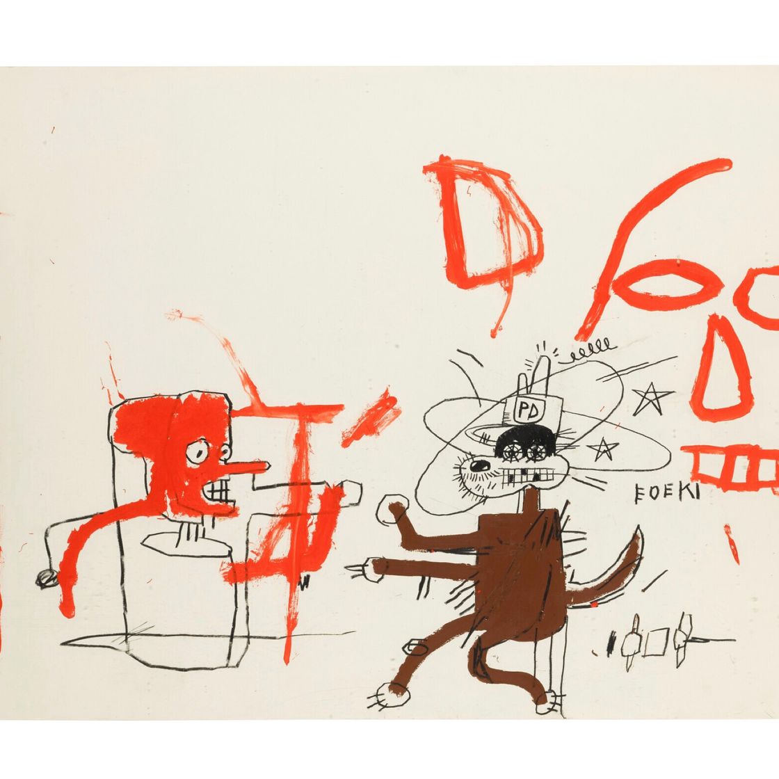 Jean-Michel Basquiat — Без названия (мультяшный пес), изображение 1