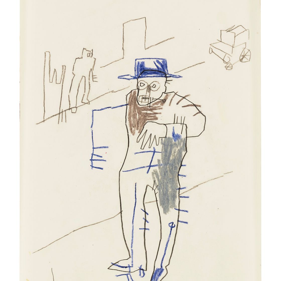 Jean-Michel Basquiat — Без названия (Человек на улице), изображение 1