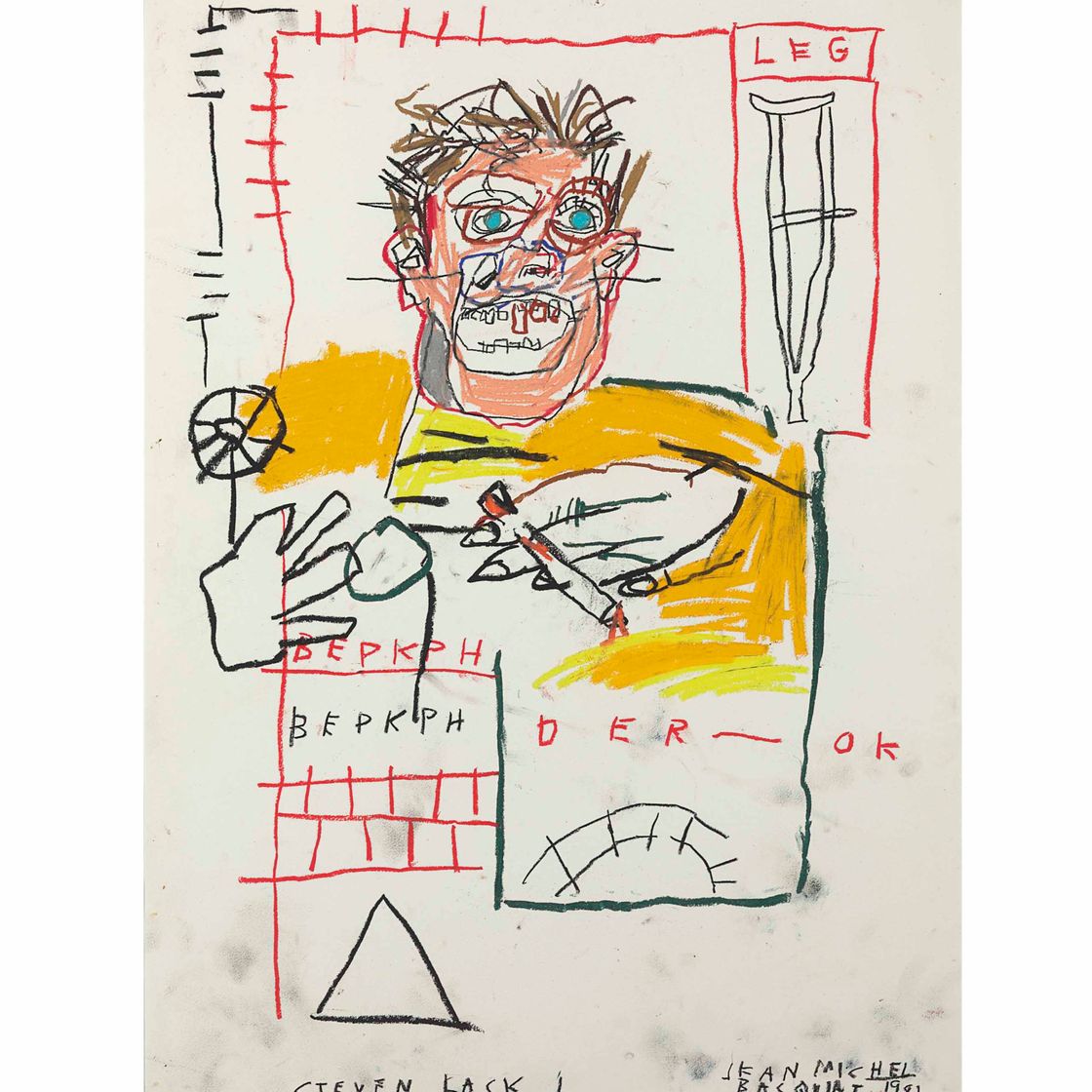 Jean-Michel Basquiat — Без названия (Портрет Стивена Лака)