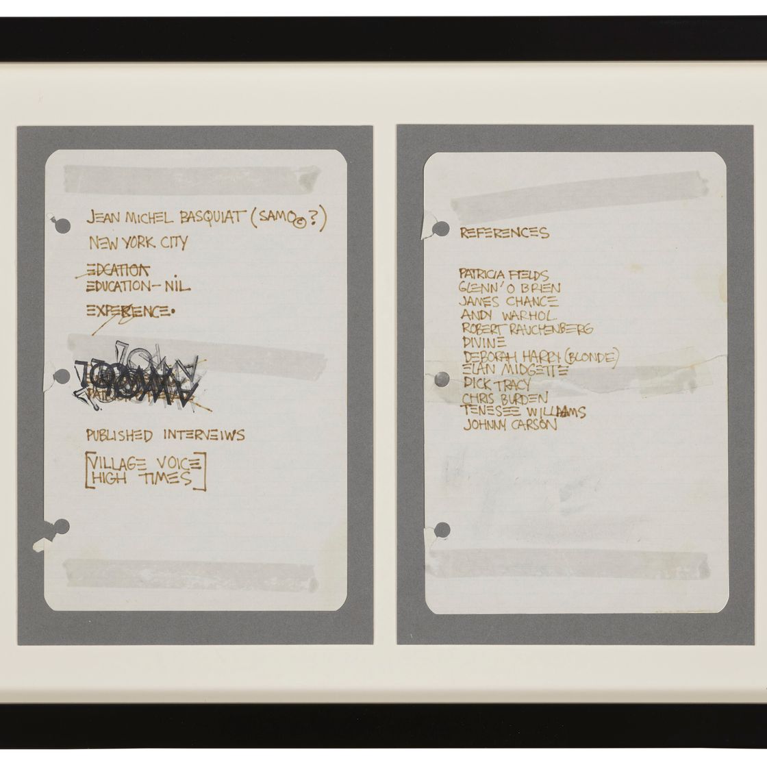 Jean-Michel Basquiat — Без названия (Резюме I) ; Без названия (Ссылки на резюме II) [Две работы], изображение 2