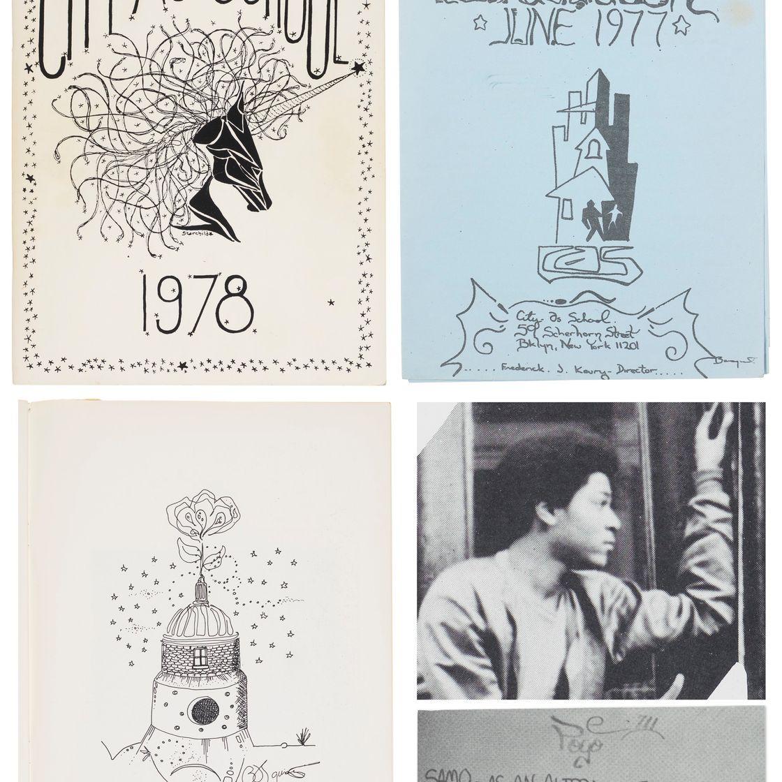 Jean-Michel Basquiat — 1978 Город как школа, Бруклин, Нью-Йорк, ежегодник в бумажном переплете