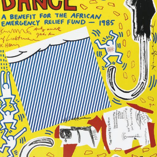 Jean-Michel Basquiat — Афиша благотворительного концерта "Танец дождя" (Corlett III. 33)
