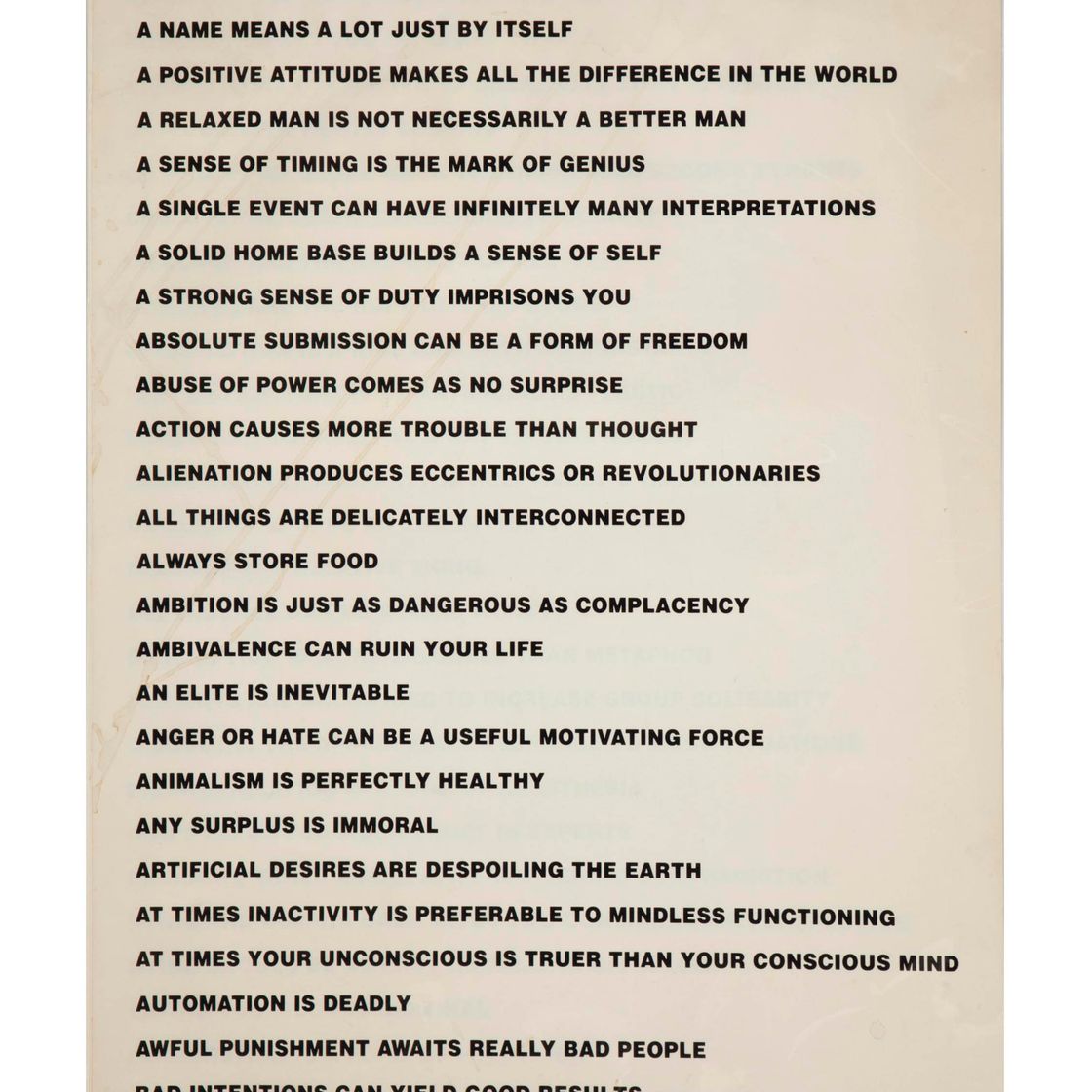 Jenny Holzer — Прописные истины