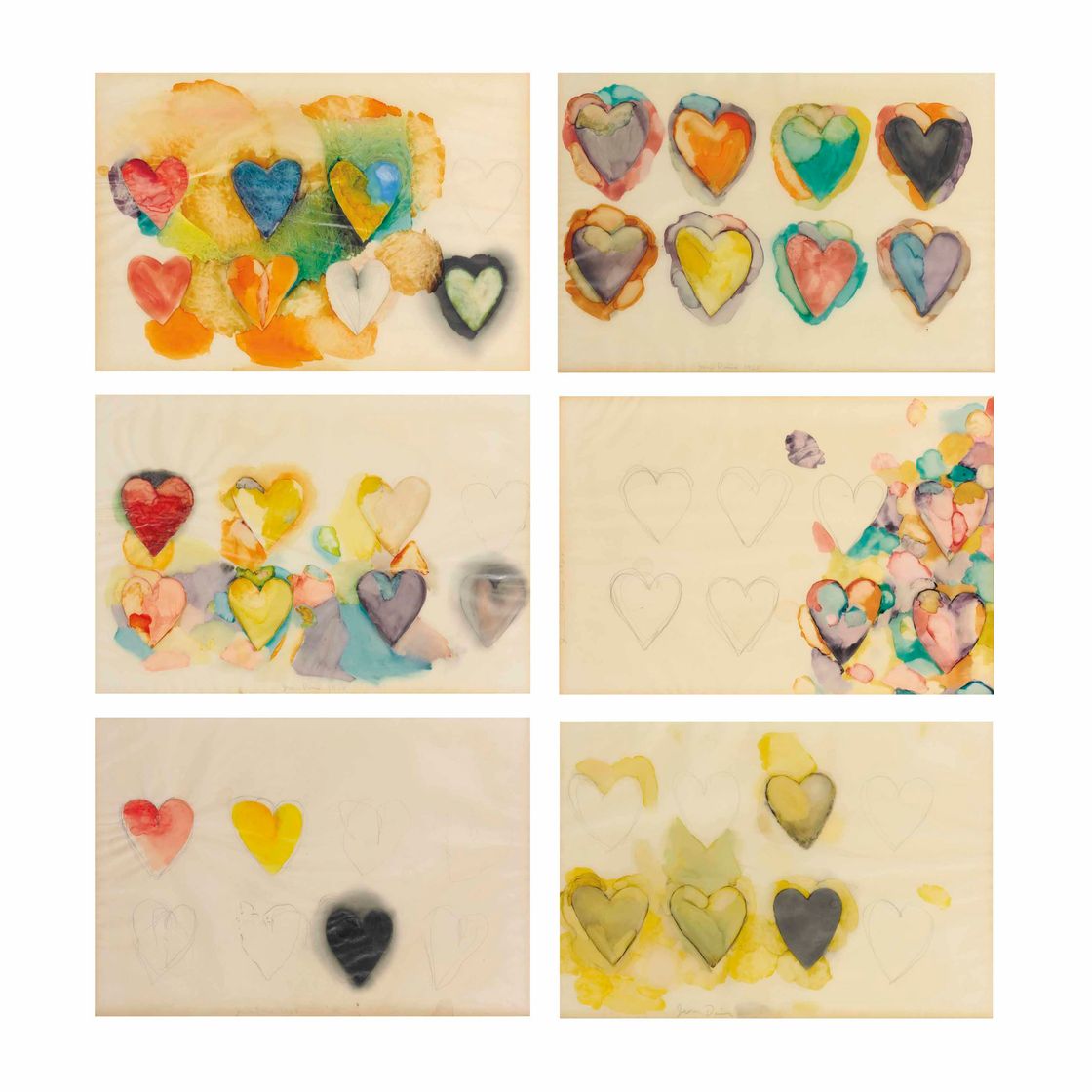 Jim Dine — Без названия (Римские сердца)
