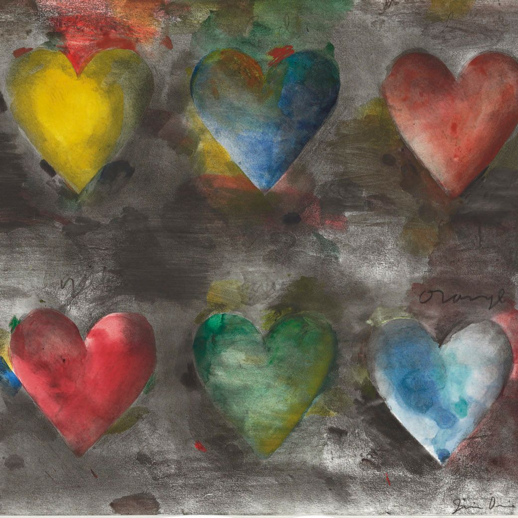 Jim Dine — Без названия (Шесть сердец)