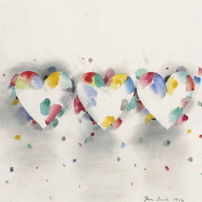 Jim Dine — Без названия (Три сердца)