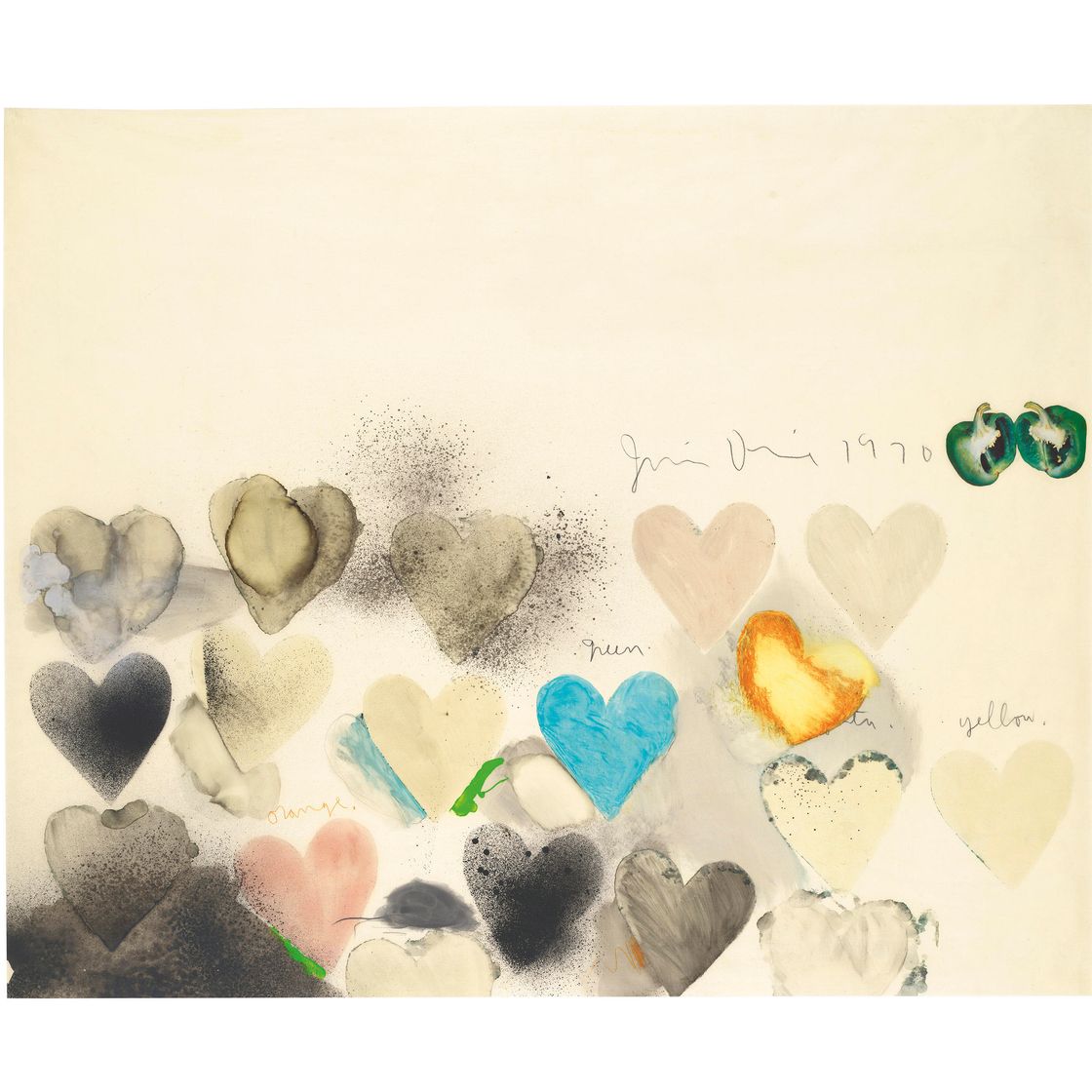 Jim Dine — Рисунок большого сердца №14