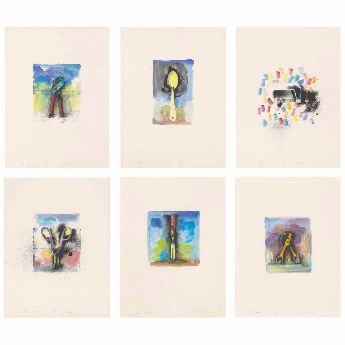 Jim Dine — Десять раскрашенных вручную зимних принадлежностей II, изображение 1