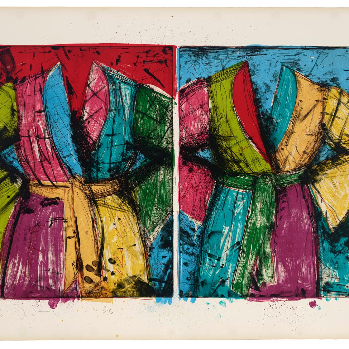 Jim Dine — Два флоридских купальных халата, изображение 1