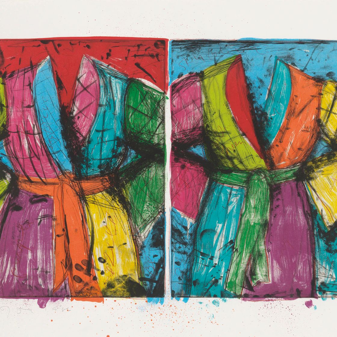 Jim Dine — Два флоридских купальных халата