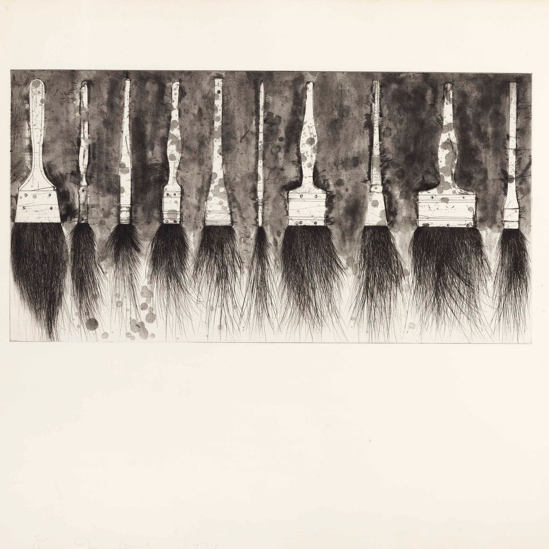 Jim Dine — Пять кистей для рисования (четвертое состояние)