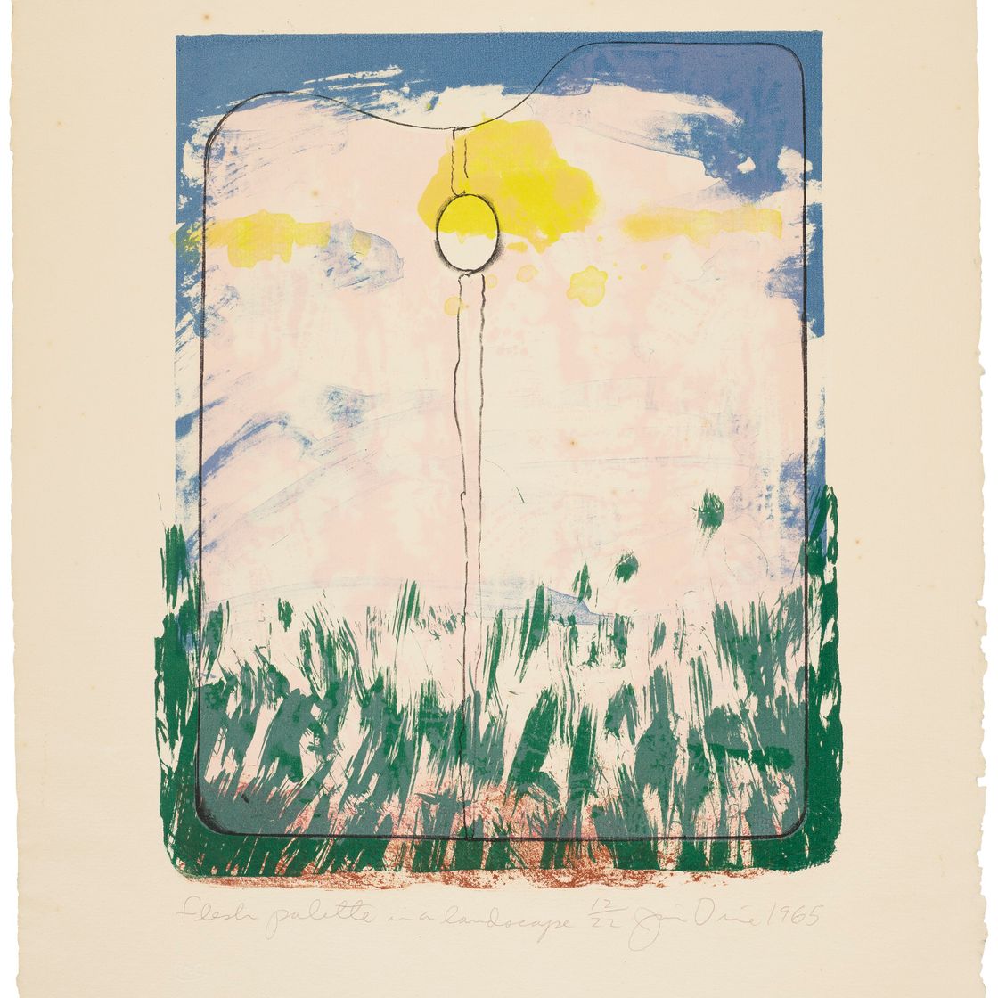 Jim Dine — Телесная палитра в пейзаже