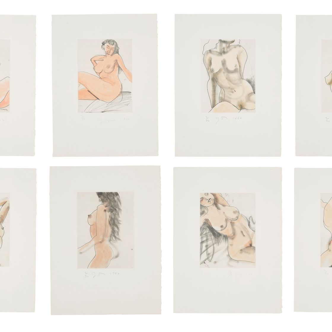 Jim Dine — Восемь маленьких обнаженных фигур, изображение 1