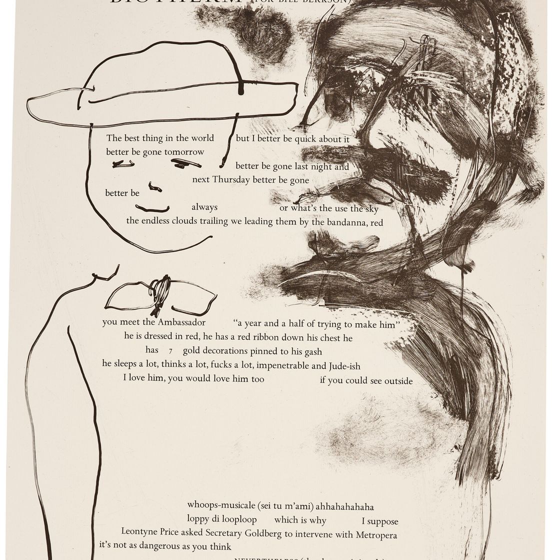 Jim Dine — Фрэнк О'Хара, Biotherm (для Билла Берксона), изображение 3