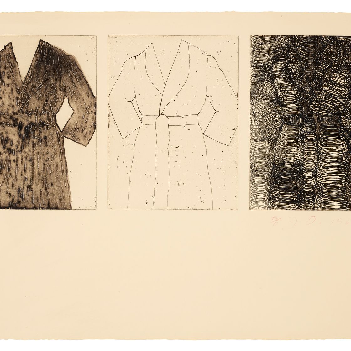 Jim Dine — Гравюра, автопортрет (слоновая кость)
