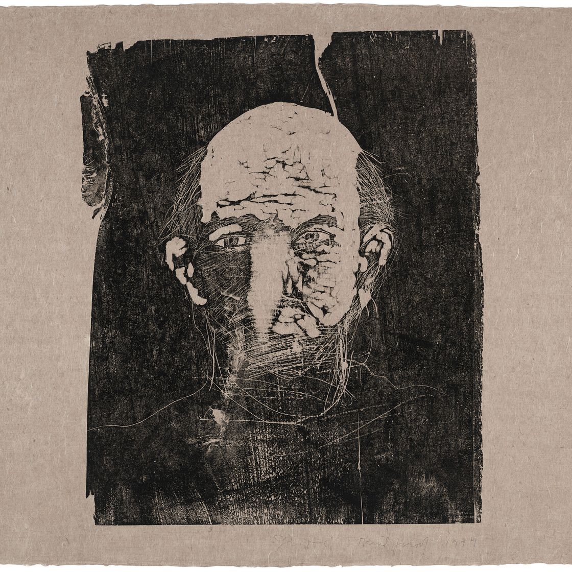 Jim Dine — Автопортрет, гравюра на дереве
