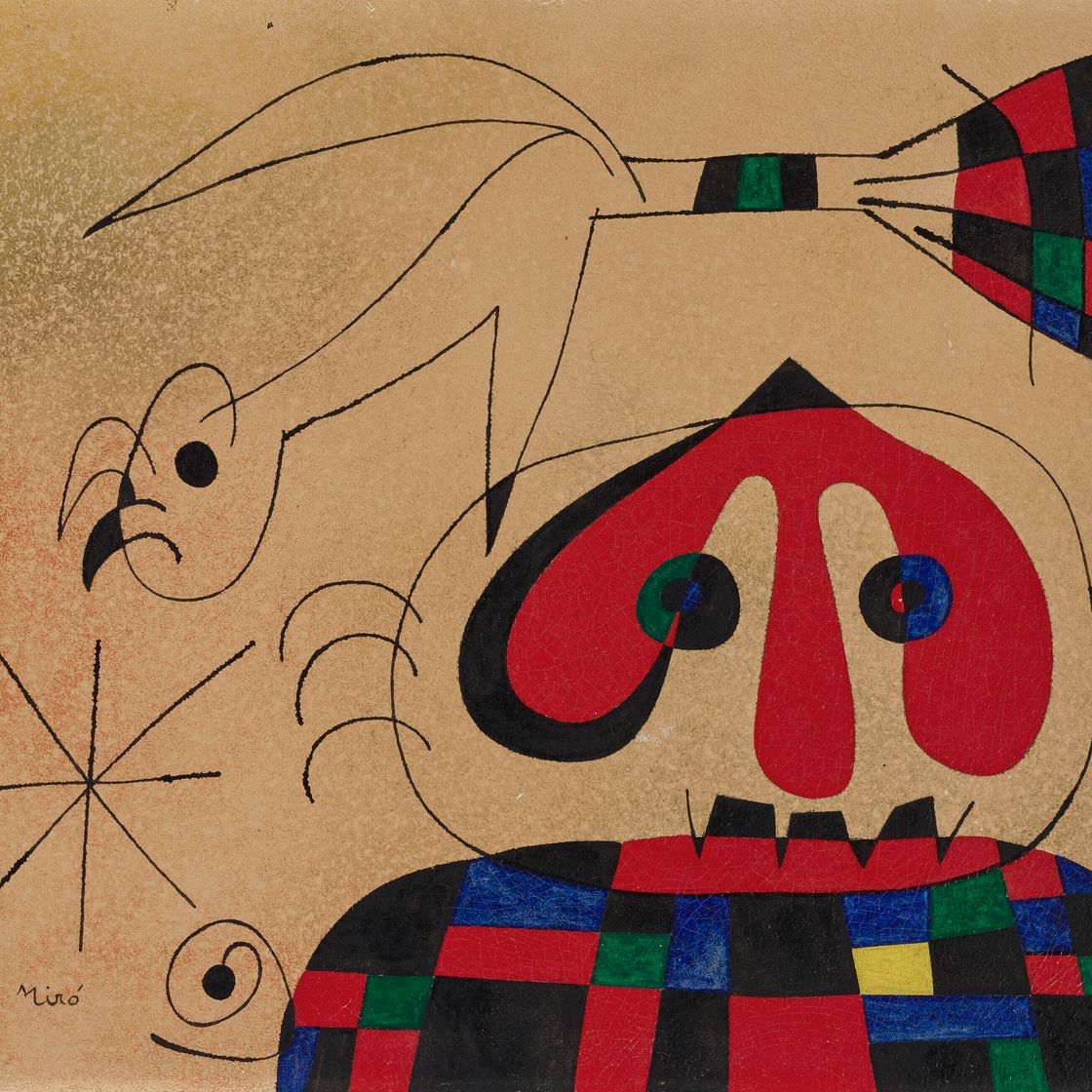Joan Miró — Взгляд, устремленный на горизонт, разделяющий криков Орла (Пристальный взгляд, устремленный на горизонт, Раздираемый криками Орла), изображение 1