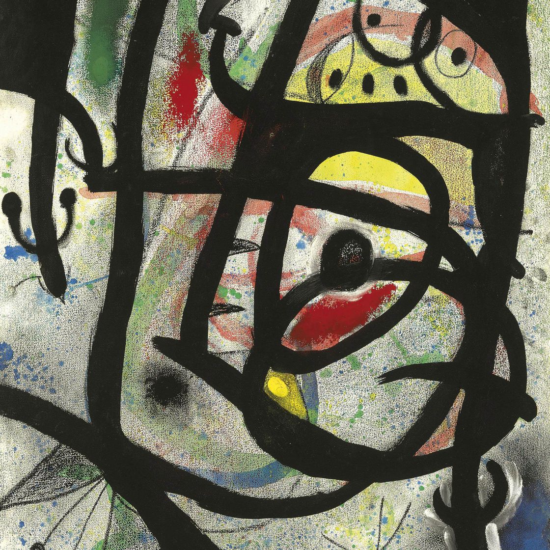 Joan Miró — Женщина, которая позирует в позе папильона наедине