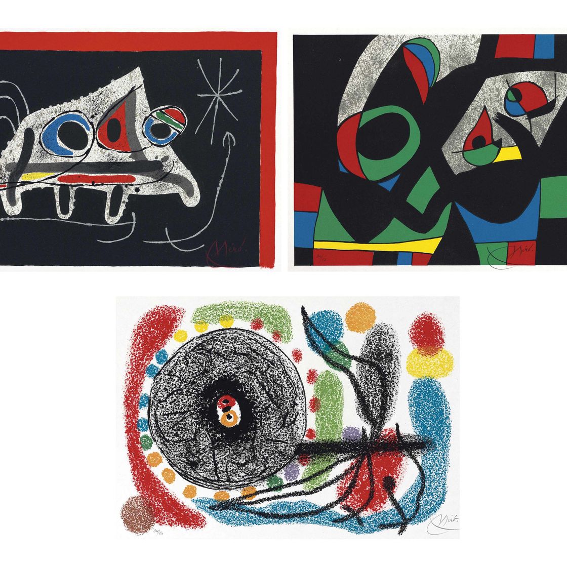 Joan Miró — Жоан Миро, "Лазарь с золотыми перьями", Луи Бродер, Париж, 1971 (М. 789-828; С. 148 книг), изображение 1
