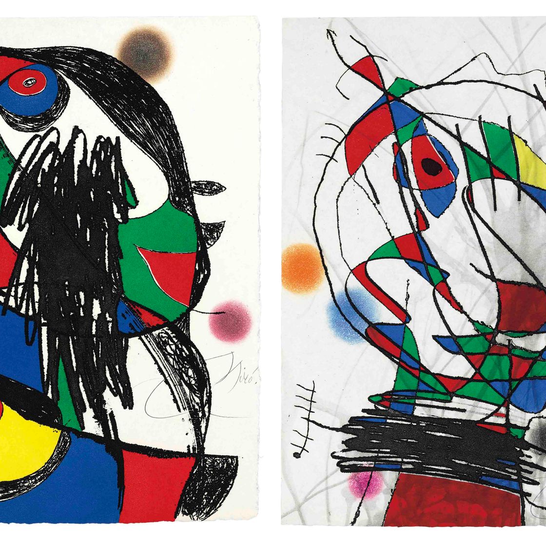 Joan Miró — Андре Пьерр де Мандиарг, "Отрывок из книги Египта", R.L.D., Париж, 1985 (Д. 1182-1208; С. 257 книг)