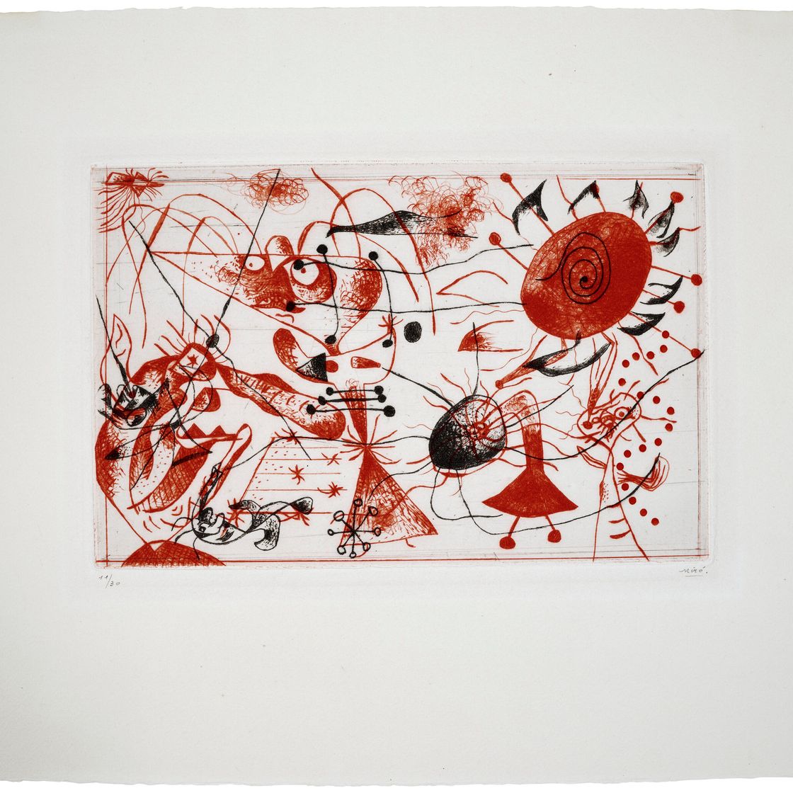 Joan Miró — Одна тарелка от: Série noire et rouge, изображение 3