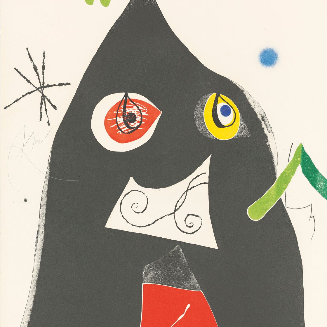 Joan Miró — Ж. В. Фуа, "Четыре цвета луны" (D. 822-826; C. books 213), изображение 4