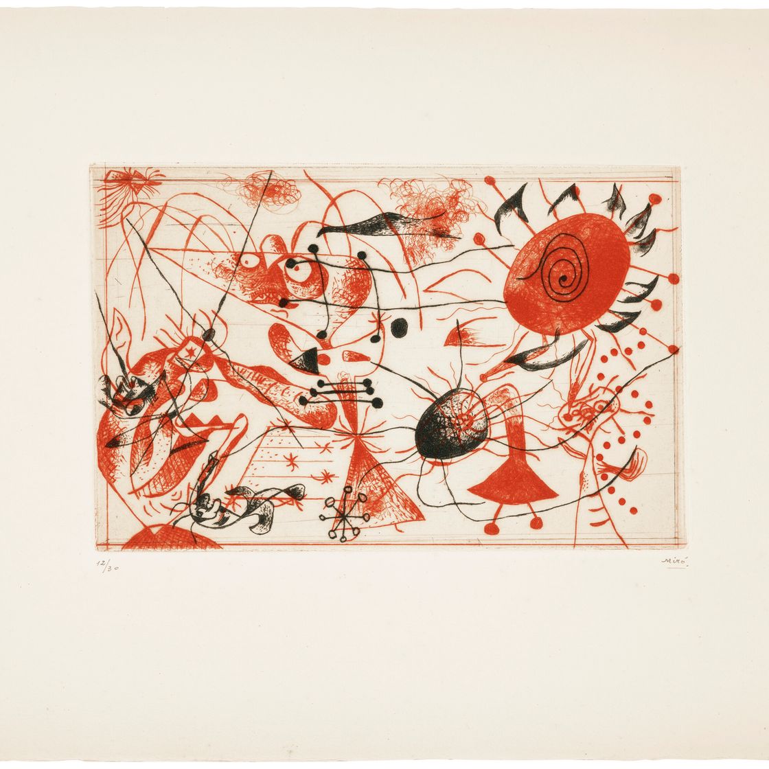 Joan Miró — Черный цвет и румяна: одна тарелка